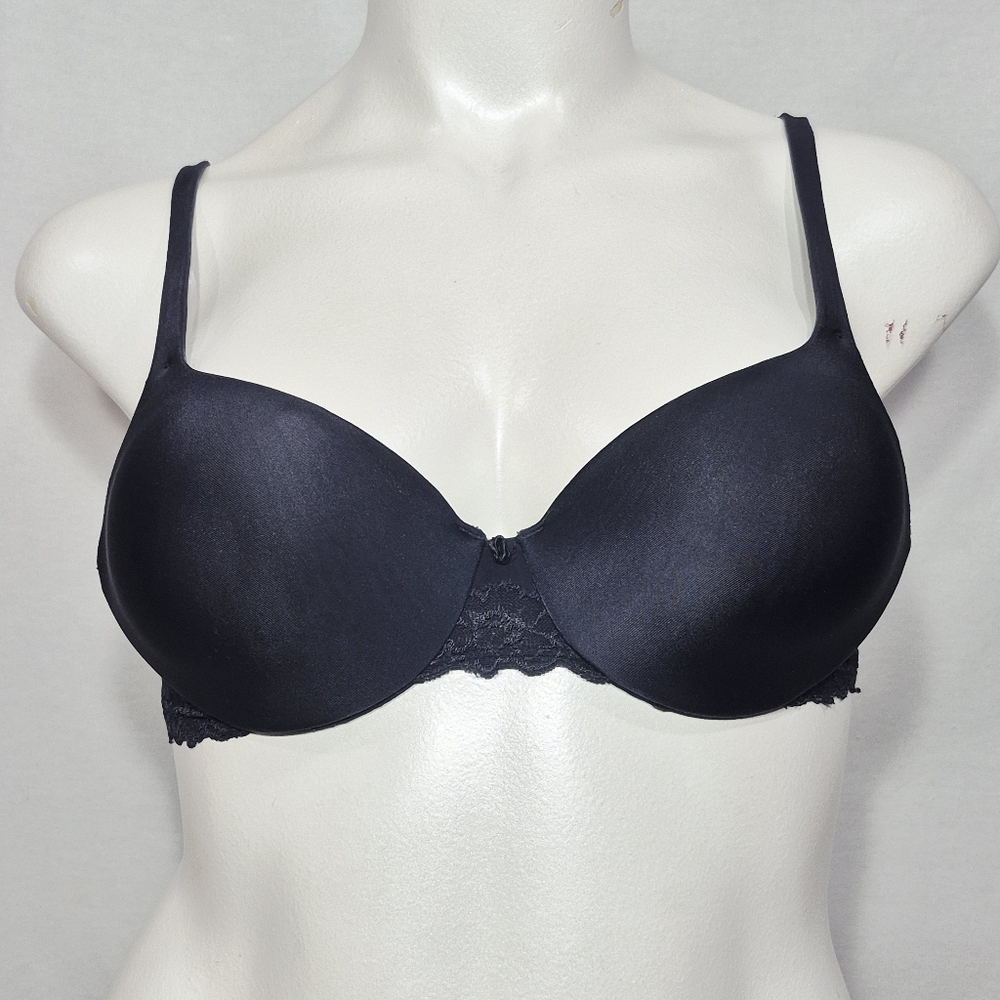 36B Maidenform 7149 Dream‎ Lace Trim Underwire Bra Convertible Straps Black